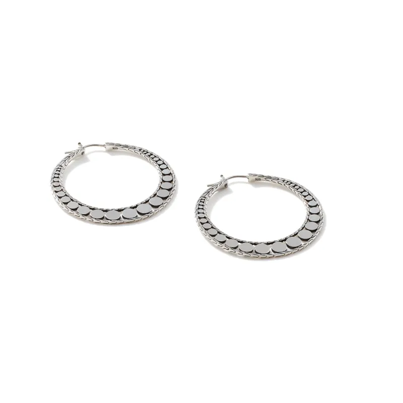 Dot Hoop Earrings, Sterling Silver|EB30058 sold by John Hardy