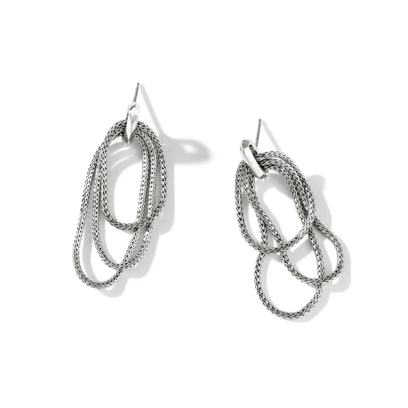 Soft Chain Drop Earrings, Sterling Silver|EB900783 sold by John Hardy