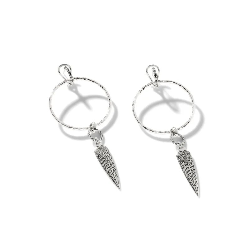 Carved Chain Palu Drop Earrings, Sterling Silver|EB900744 sold by John Hardy