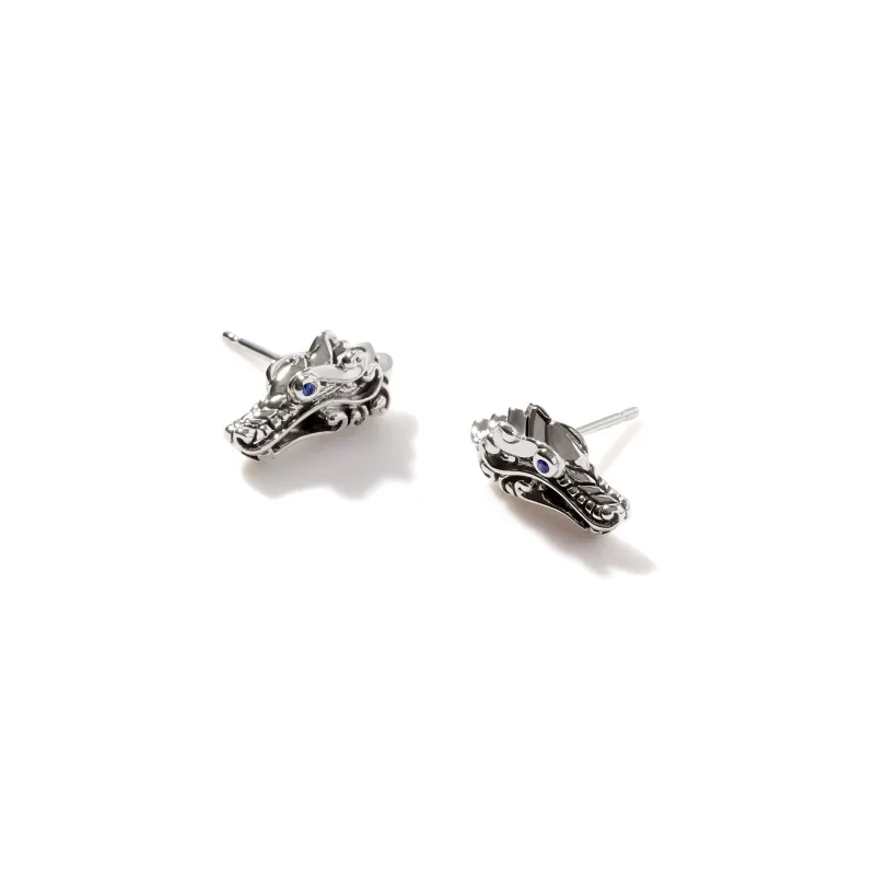 Naga Stud Earrings, Sterling Silver|EBS60134BSP sold by John Hardy
