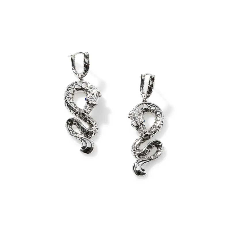 Naga Drop Earrings, Sterling Silver|EBS60258BSP sold by John Hardy