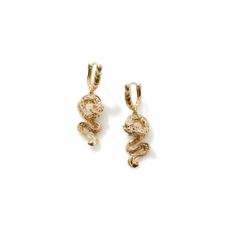 Naga Drop Earrings, Gold|EGS60228BSP sold by John Hardy