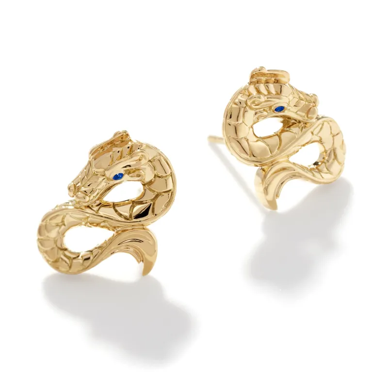 Naga Stud Earrings, Gold|EGS60256BSP sold by John Hardy