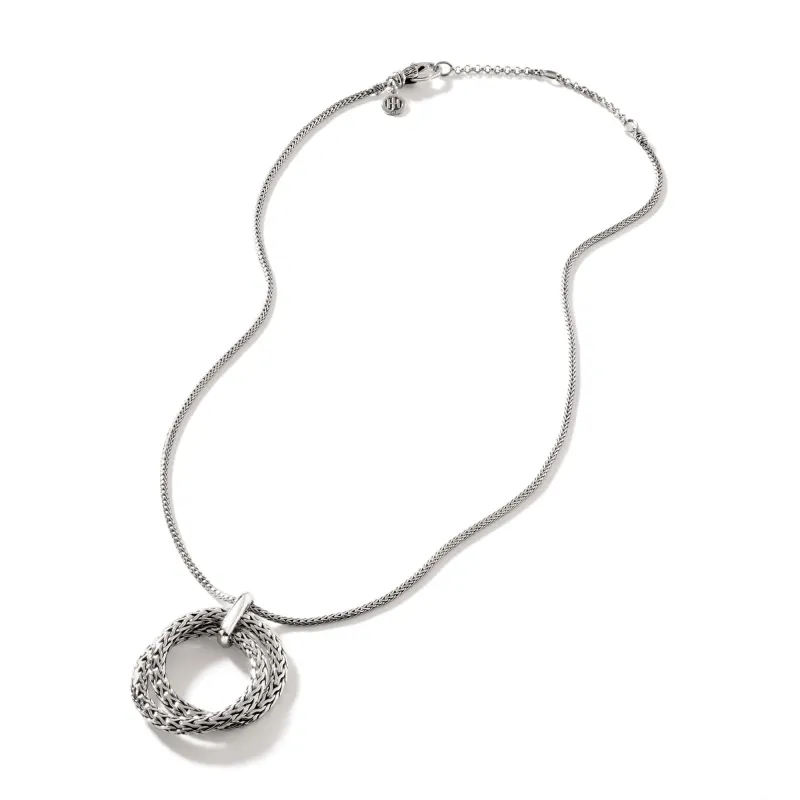 Soft Chain Pendant Necklace, Silver, 1.8MM|NB900997 made by John Hardy