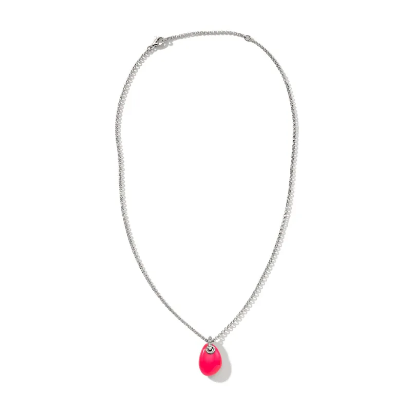 Pebble Necklace, Sterling Silver, Diamonds|NBP9010572PKDI sold by John Hardy