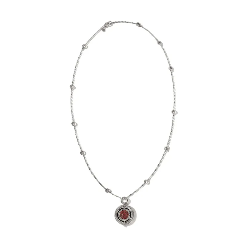 Moon Door Necklace, Sterling Silver, Pavé|NBS301344RB sold by John Hardy