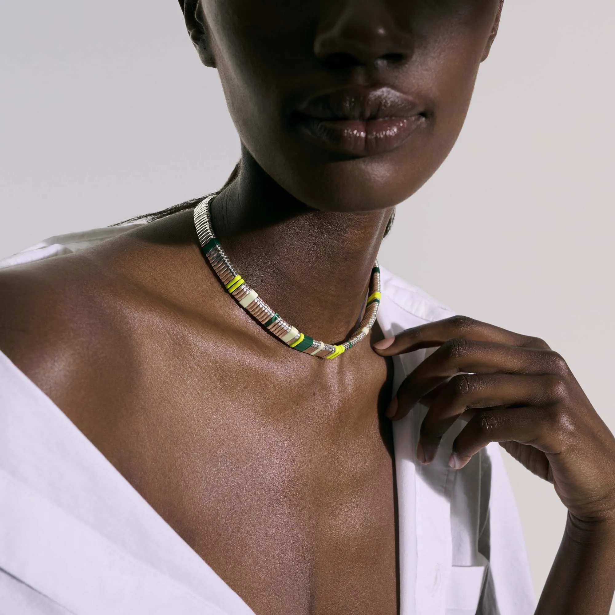 Colorblock Choker, Silver|NBS9010511YLMHLMS sold by John Hardy product image thumbnail 5