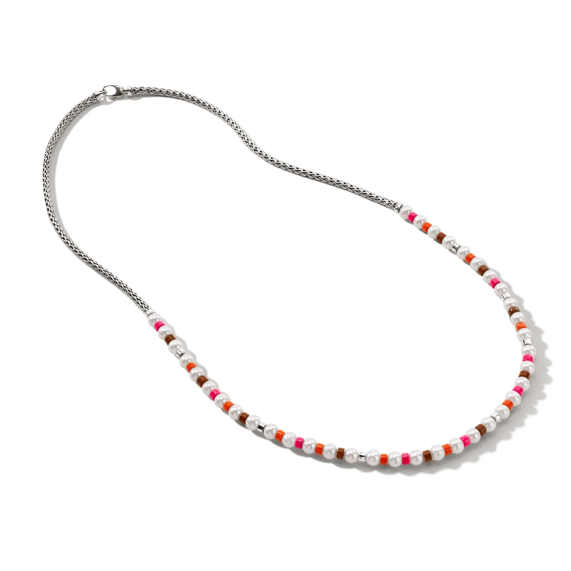 Colorblock Necklace, Silver, Pearl|NBS9011081PKORRJ sold by John Hardy product image thumbnail 3