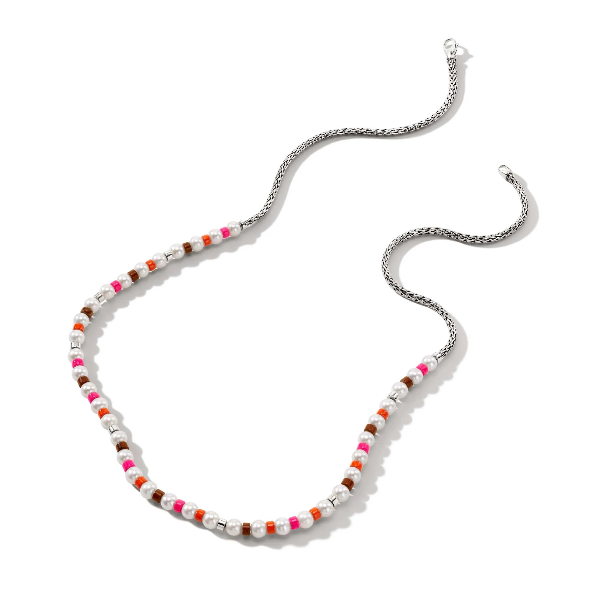 Colorblock Necklace, Silver, Pearl|NBS9011081PKORRJ sold by John Hardy product image thumbnail 4