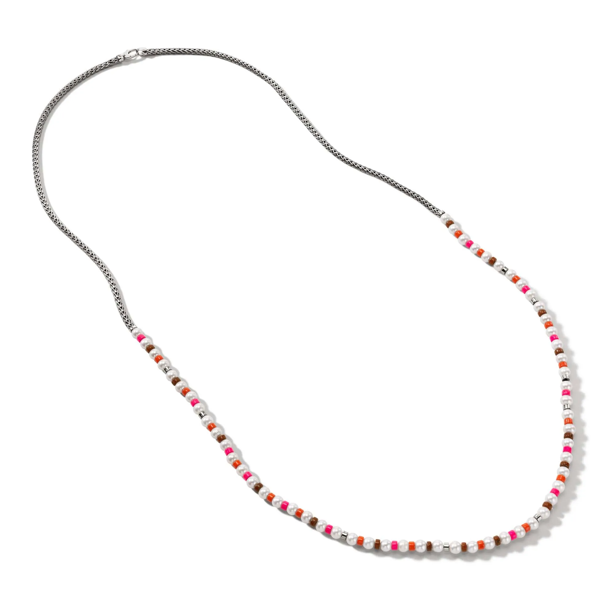 Colorblock Necklace, Silver, Pearl|NBS9011091PKORRJ sold by John Hardy product image thumbnail 3