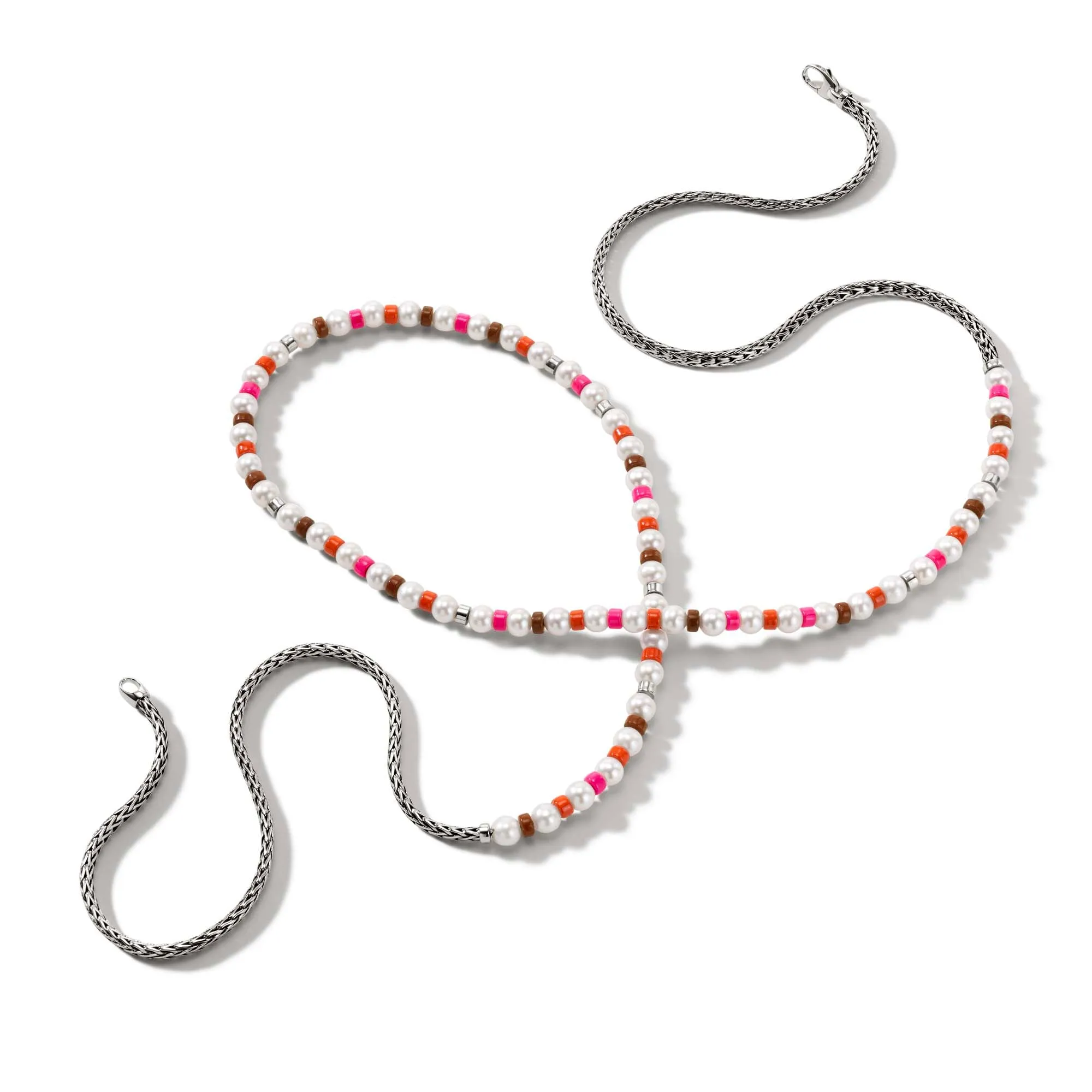 Colorblock Necklace, Silver, Pearl|NBS9011091PKORRJ sold by John Hardy product image thumbnail 5