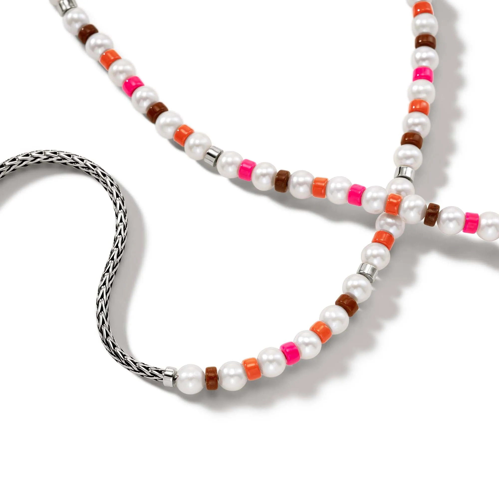 Colorblock Necklace, Silver, Pearl|NBS9011091PKORRJ sold by John Hardy product image thumbnail 2