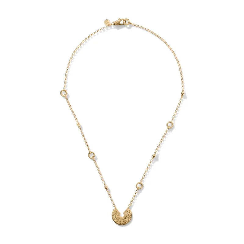 Carved Chain Pendant Necklace, Gold|NG900667 sold by John Hardy
