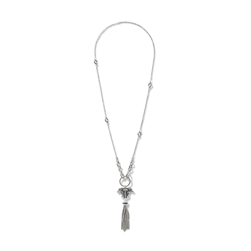 Naga Necklace, Sterling Silver, Pavé|NUS603054BLSBN sold by John Hardy