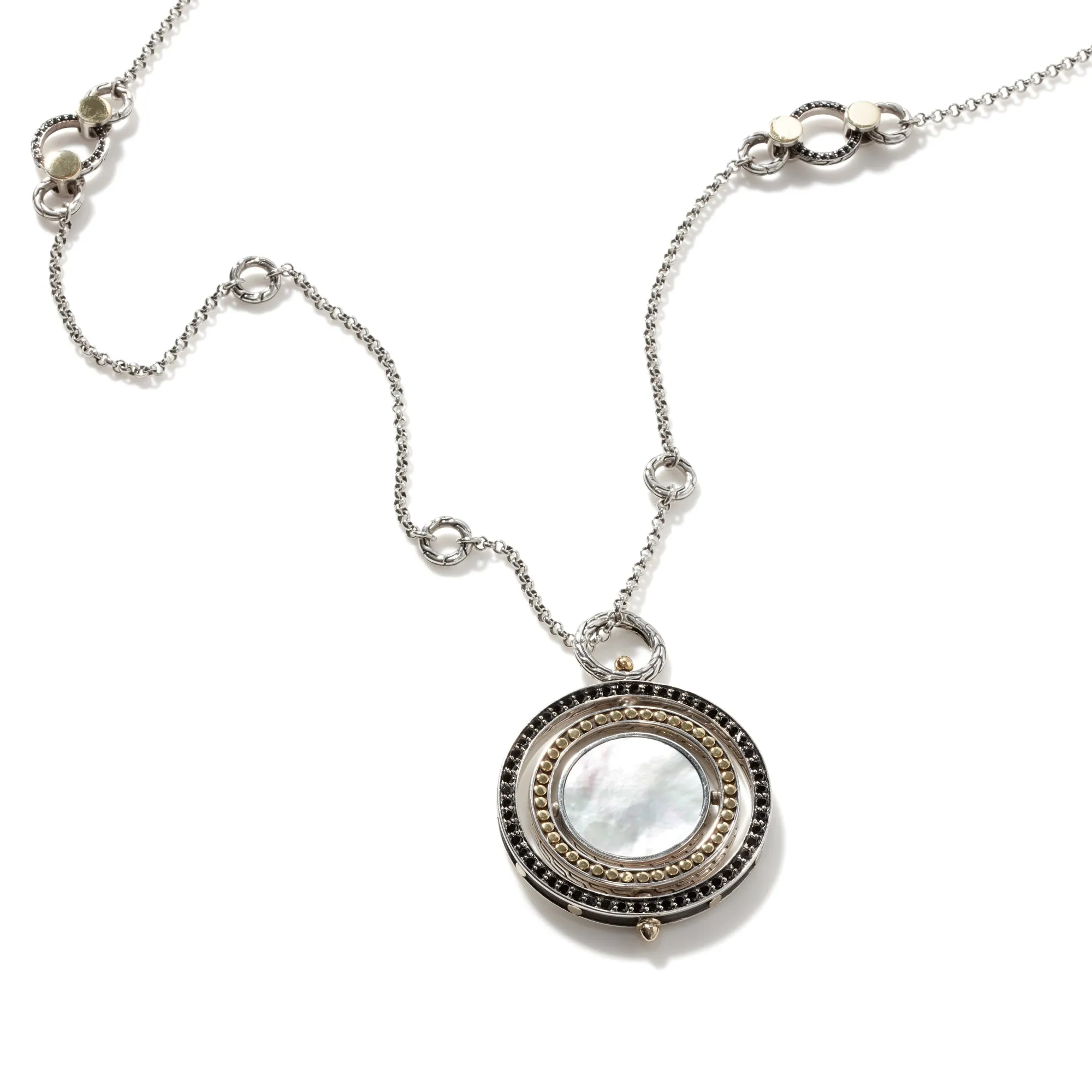 Moon Door Necklace, Silver, Gold, Pavé, Pearl|NZS301065MOP sold by John Hardy product image thumbnail 2