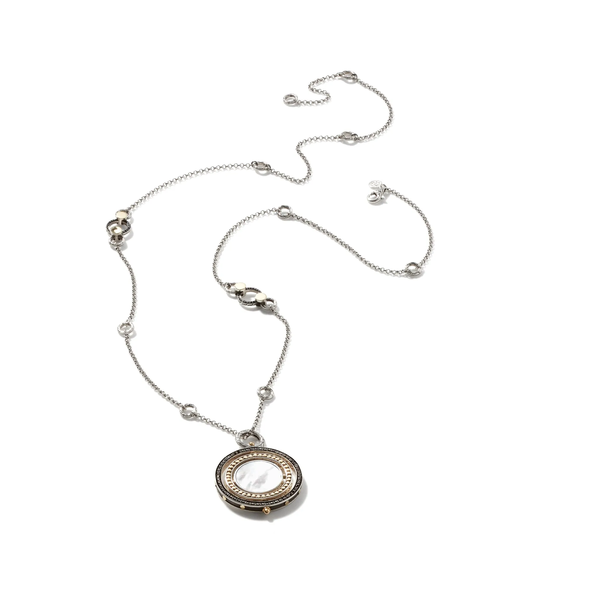 Moon Door Necklace, Silver, Gold, Pavé, Pearl|NZS301065MOP sold by John Hardy product image thumbnail 3