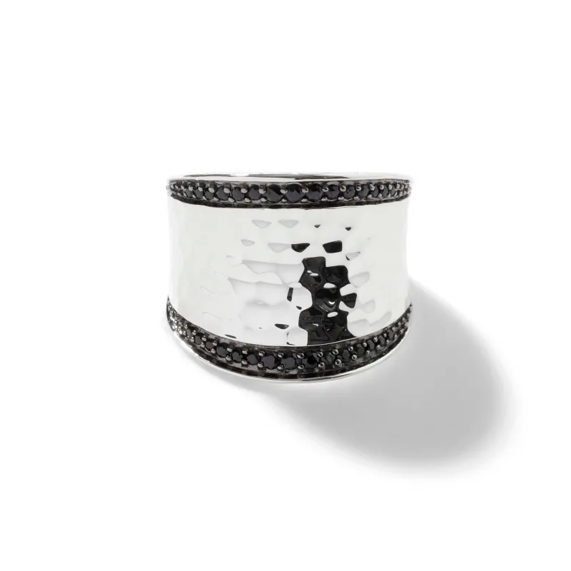 Palu Saddle Ring, Sterling Silver, Pavé|RBS72714BNBLS sold by John Hardy