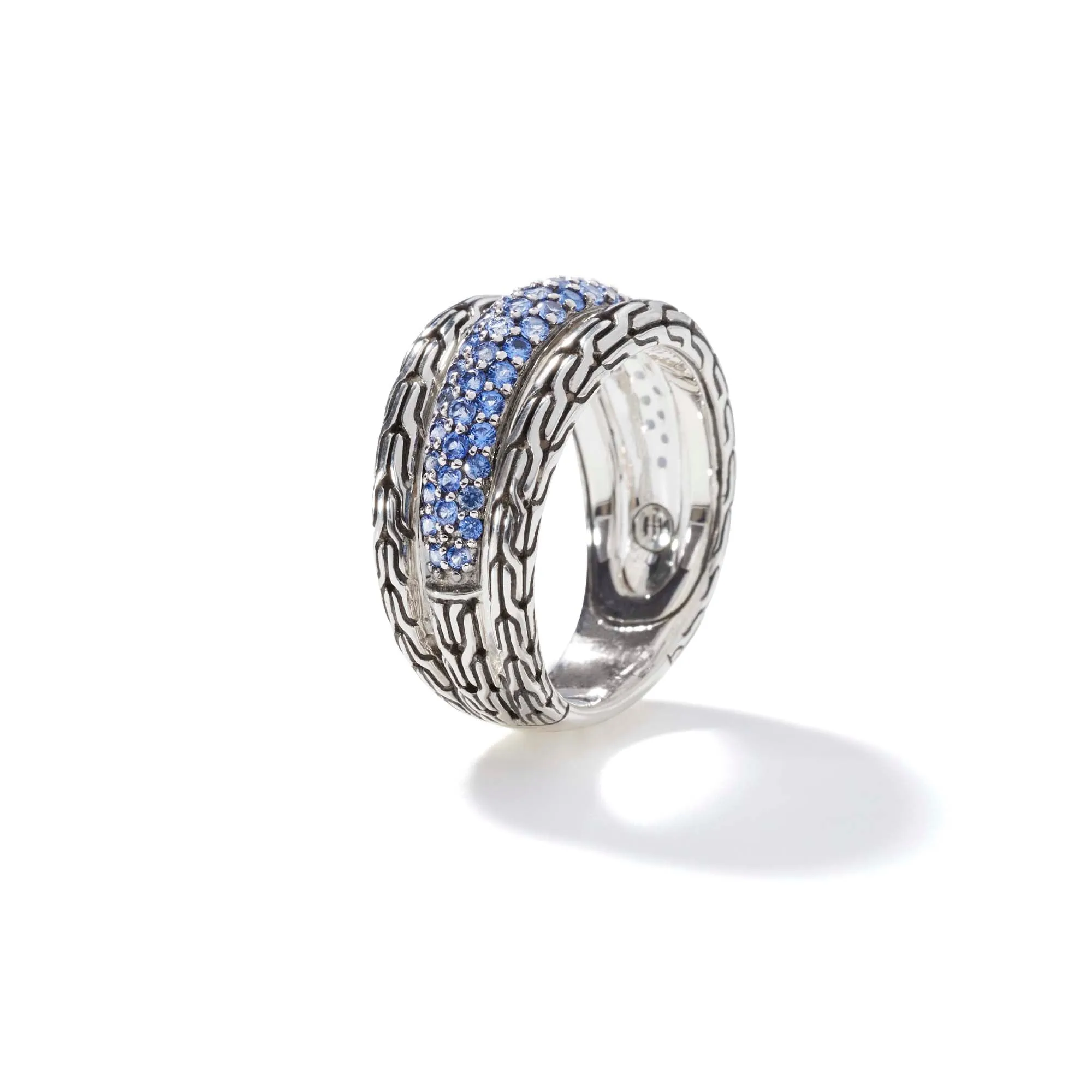 Carved Multiband Ring, Silver, Pavé|RBS9996984BSP sold by John Hardy product image thumbnail 3