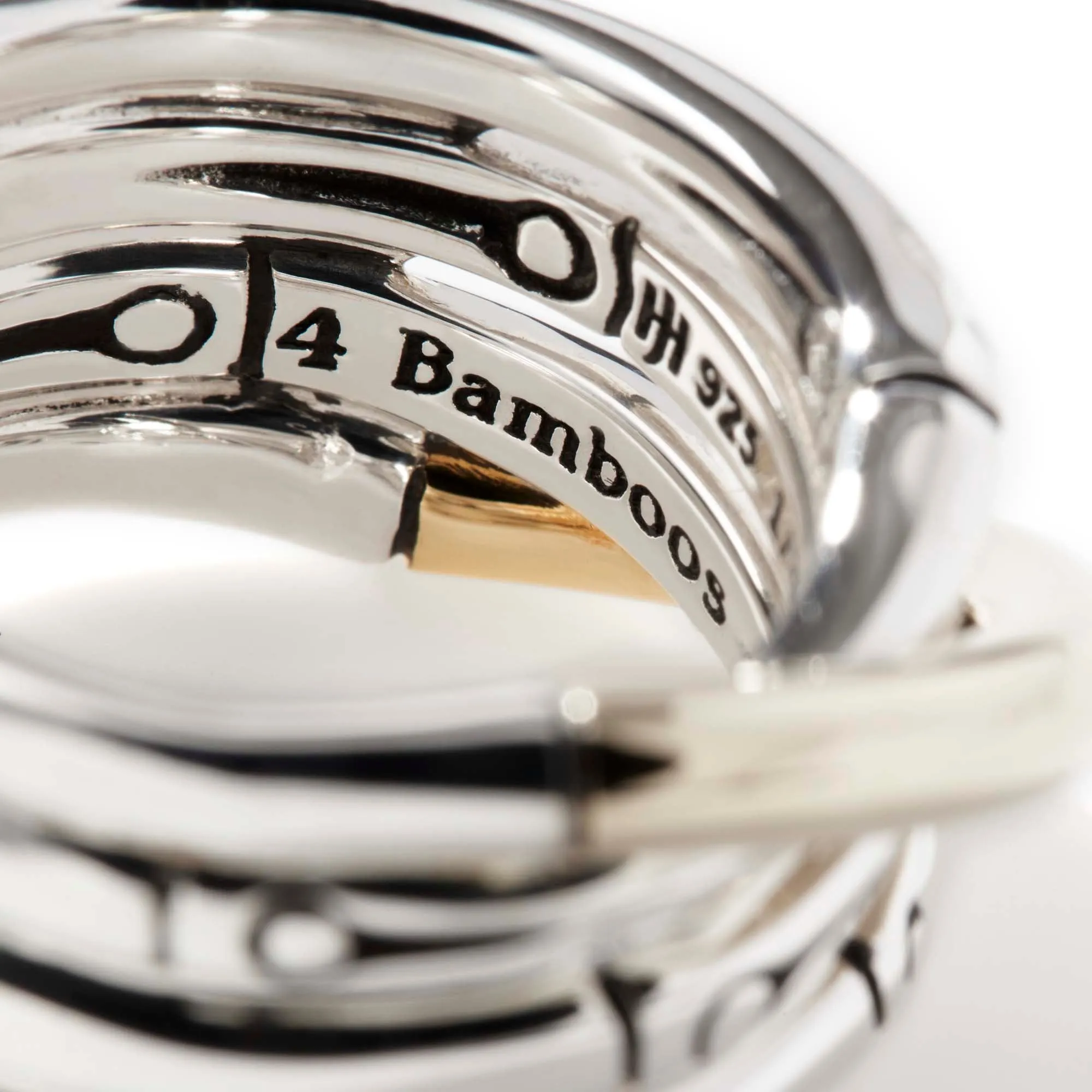 Bamboo Crossover Ring, Sterling Silver, Gold|RZ5939 sold by John Hardy product image thumbnail 2
