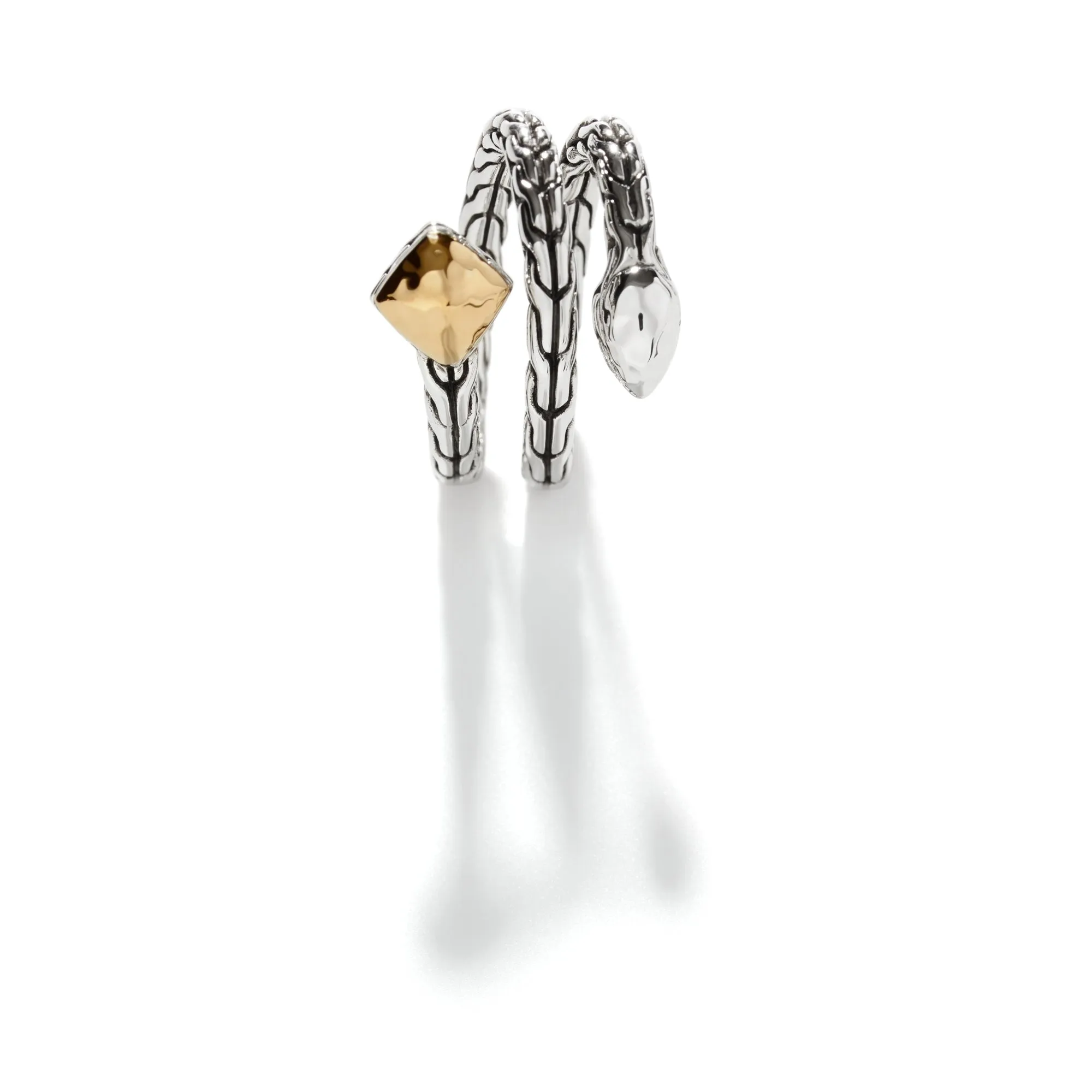 Carved Chain Palu Coil Ring, Silver, Gold|RZ90522 sold by John Hardy product image thumbnail 3