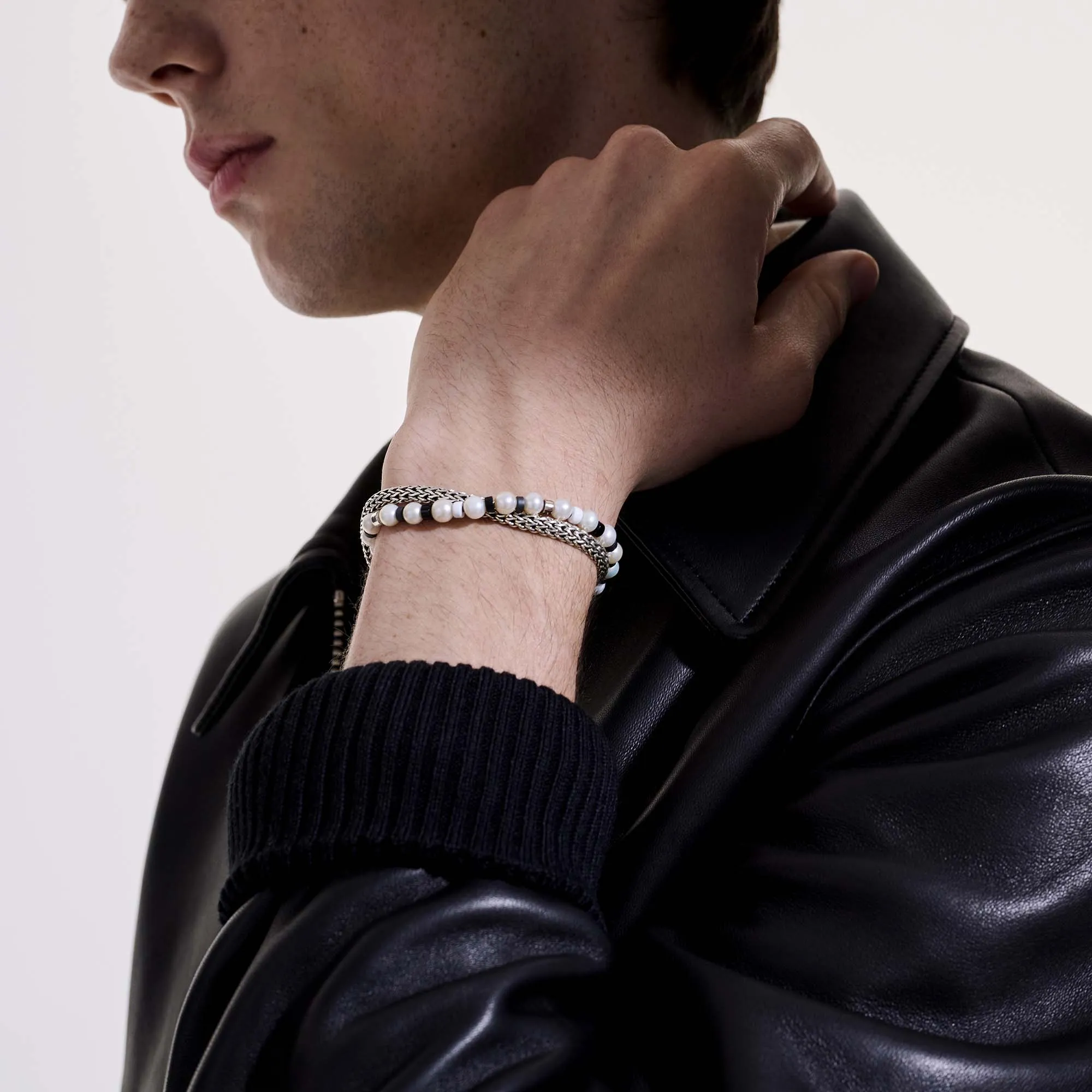 Colorblock Wrap, Silver, Pearl|BUS9011061BONHE sold by John Hardy product image thumbnail 4