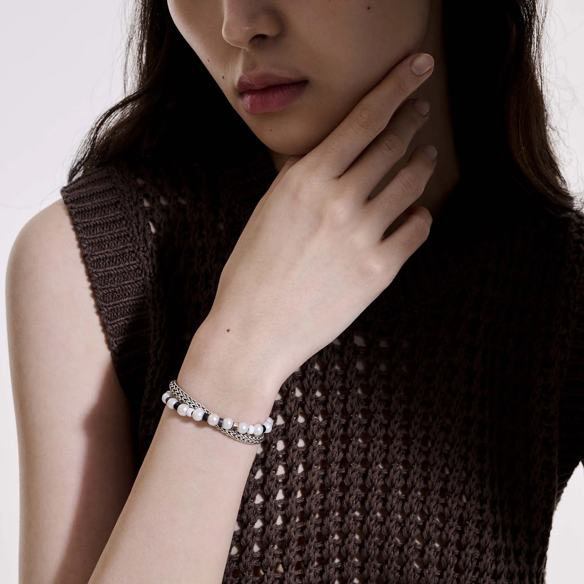 Colorblock Wrap, Silver, Pearl|BUS9011061BONHE sold by John Hardy product image thumbnail 5