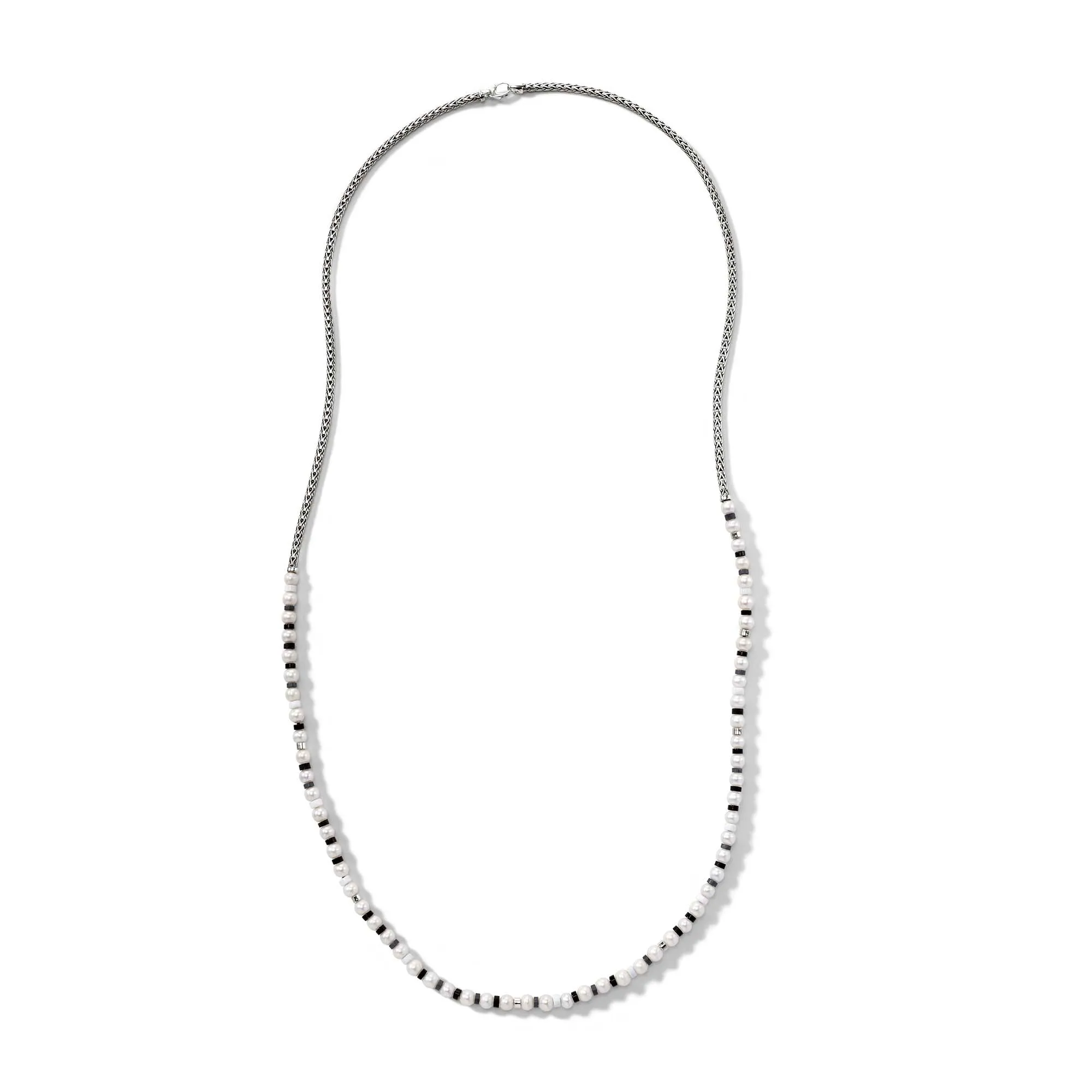 Colorblock Necklace, Silver, Pearl|NBS9011091BONHE sold by John Hardy product image thumbnail 3