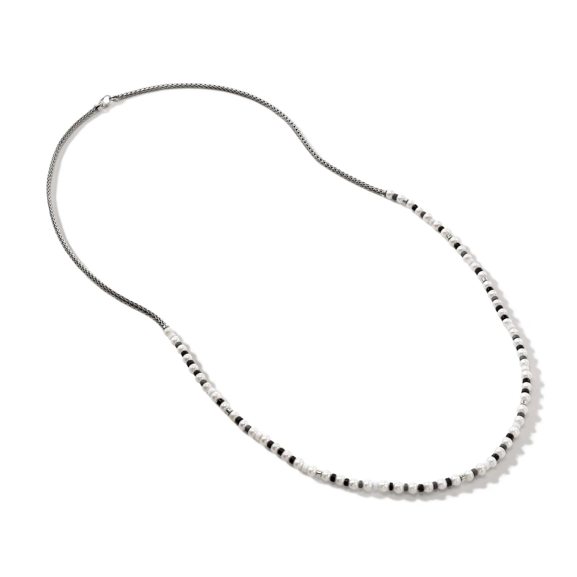 Colorblock Necklace, Silver, Pearl|NBS9011091BONHE sold by John Hardy product image thumbnail 4