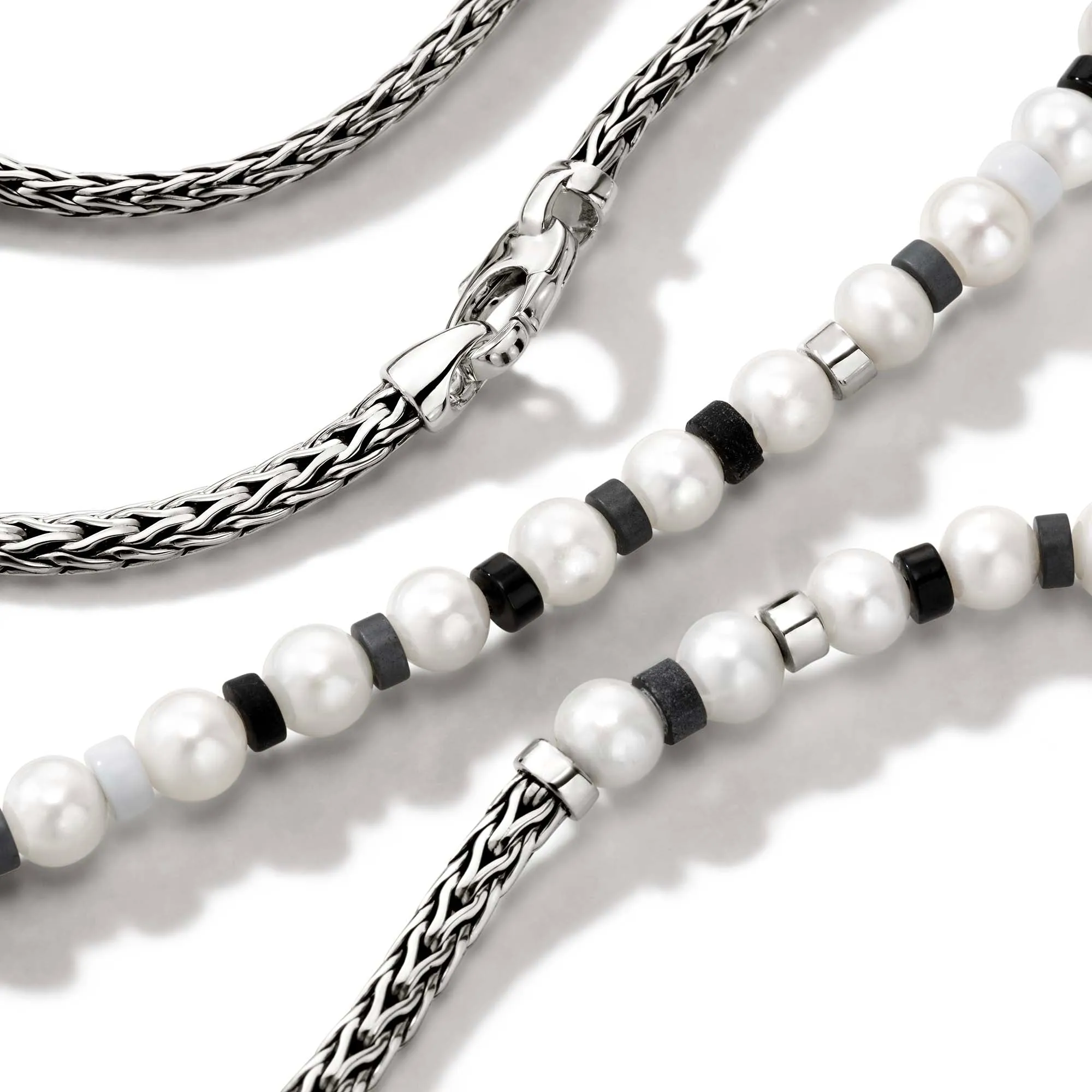 Colorblock Necklace, Silver, Pearl|NBS9011091BONHE sold by John Hardy product image thumbnail 2