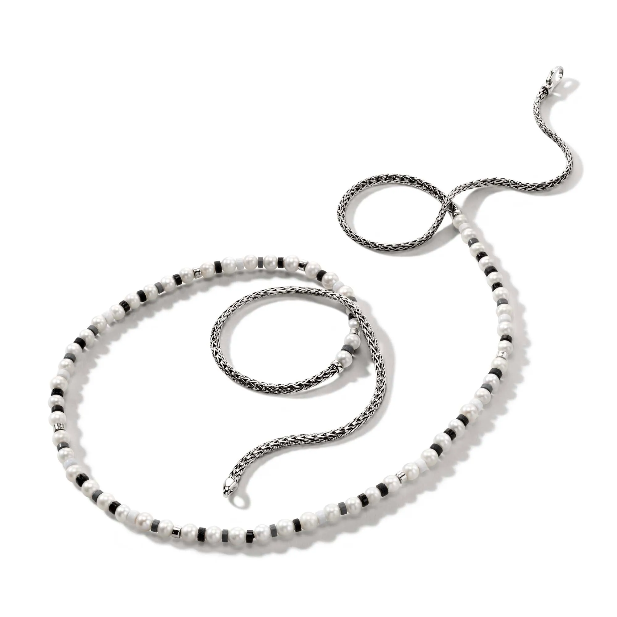 Colorblock Necklace, Silver, Pearl|NBS9011091BONHE sold by John Hardy product image thumbnail 5