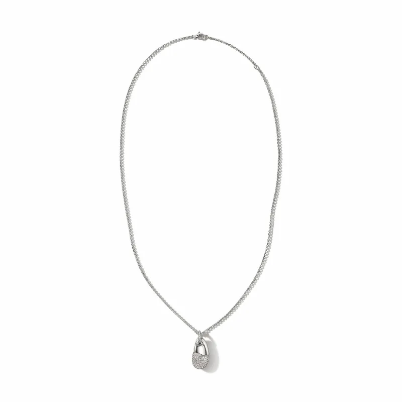 Pebble Pendant, Sterling Silver, Diamonds|NBP9012442DI sold by John Hardy