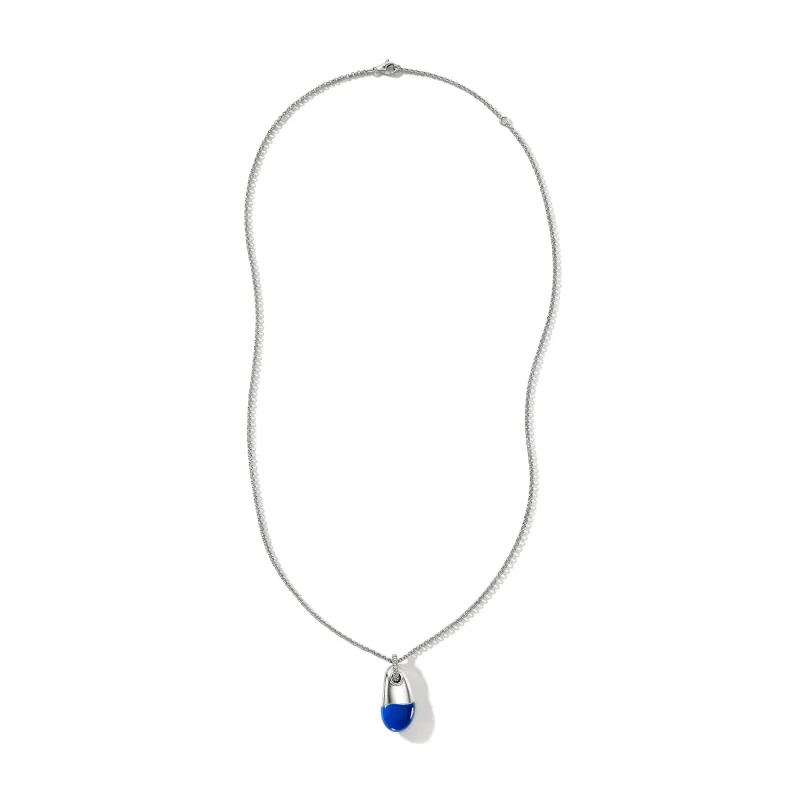 Pebble Necklace, Sterling Silver, Diamonds|NBP9011022DBUDI sold by John Hardy