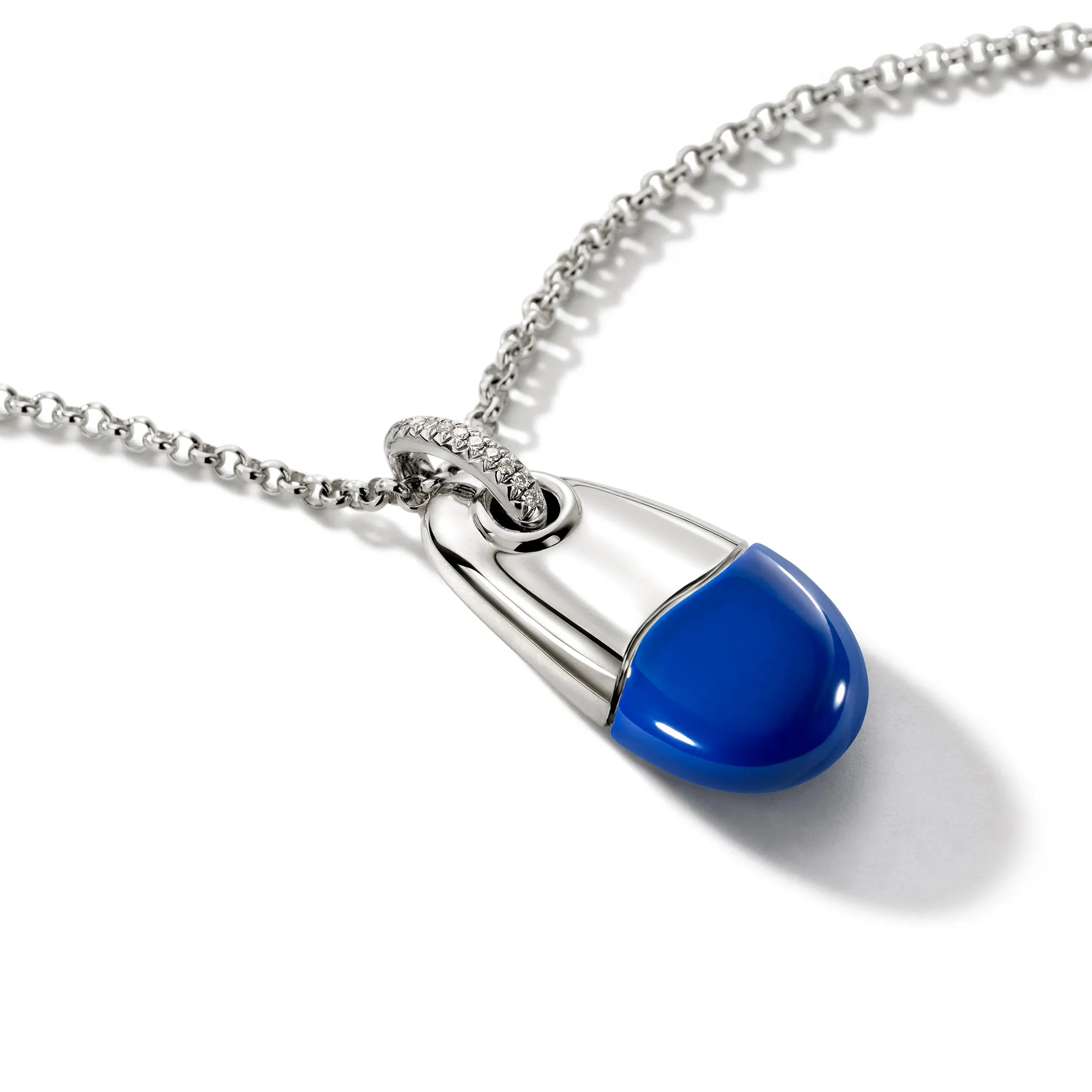 Pebble Necklace, Sterling Silver, Diamonds|NBP9011022DBUDI sold by John Hardy product image thumbnail 2