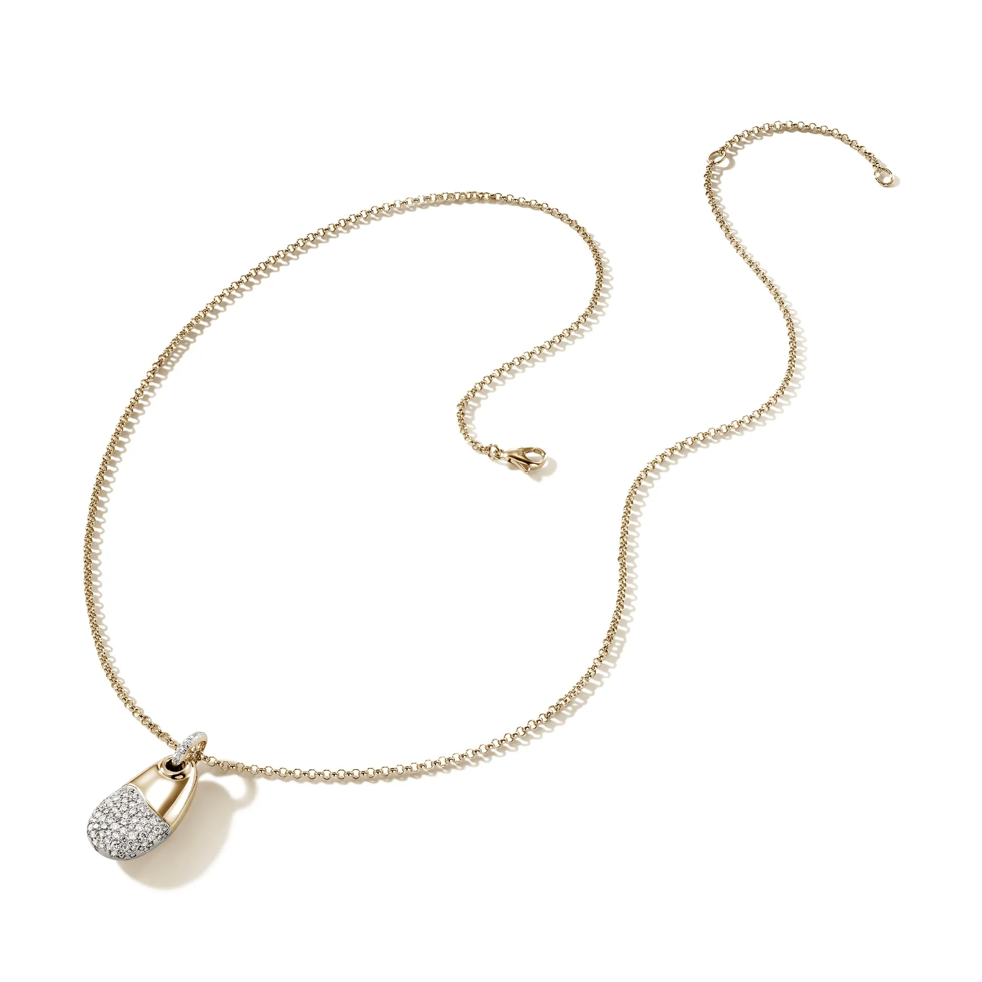 Pebble Pendant, Gold, Silver, Diamonds|NZZP9012442DI sold by John Hardy product image thumbnail 3