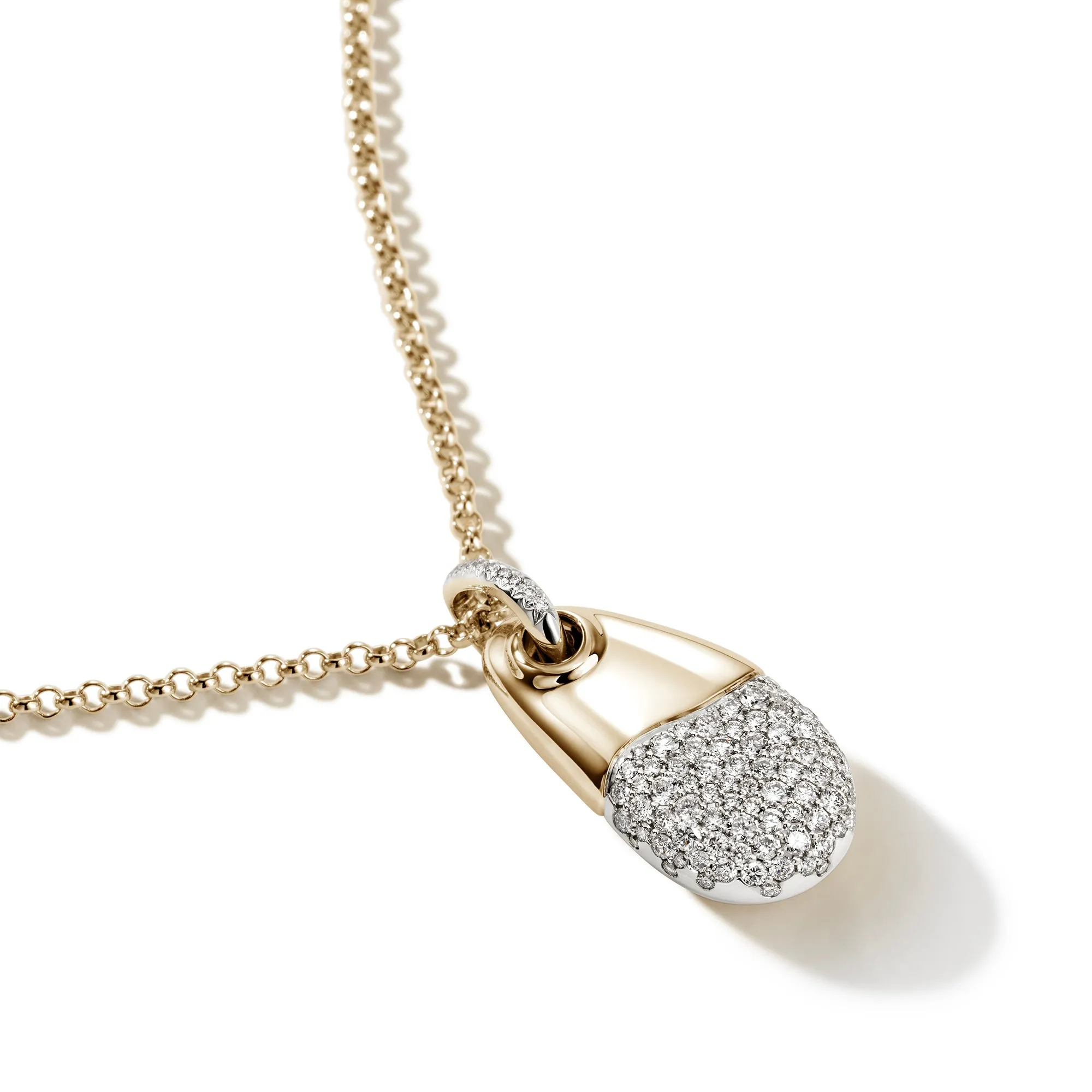 Pebble Pendant, Gold, Silver, Diamonds|NZZP9012442DI sold by John Hardy product image thumbnail 2
