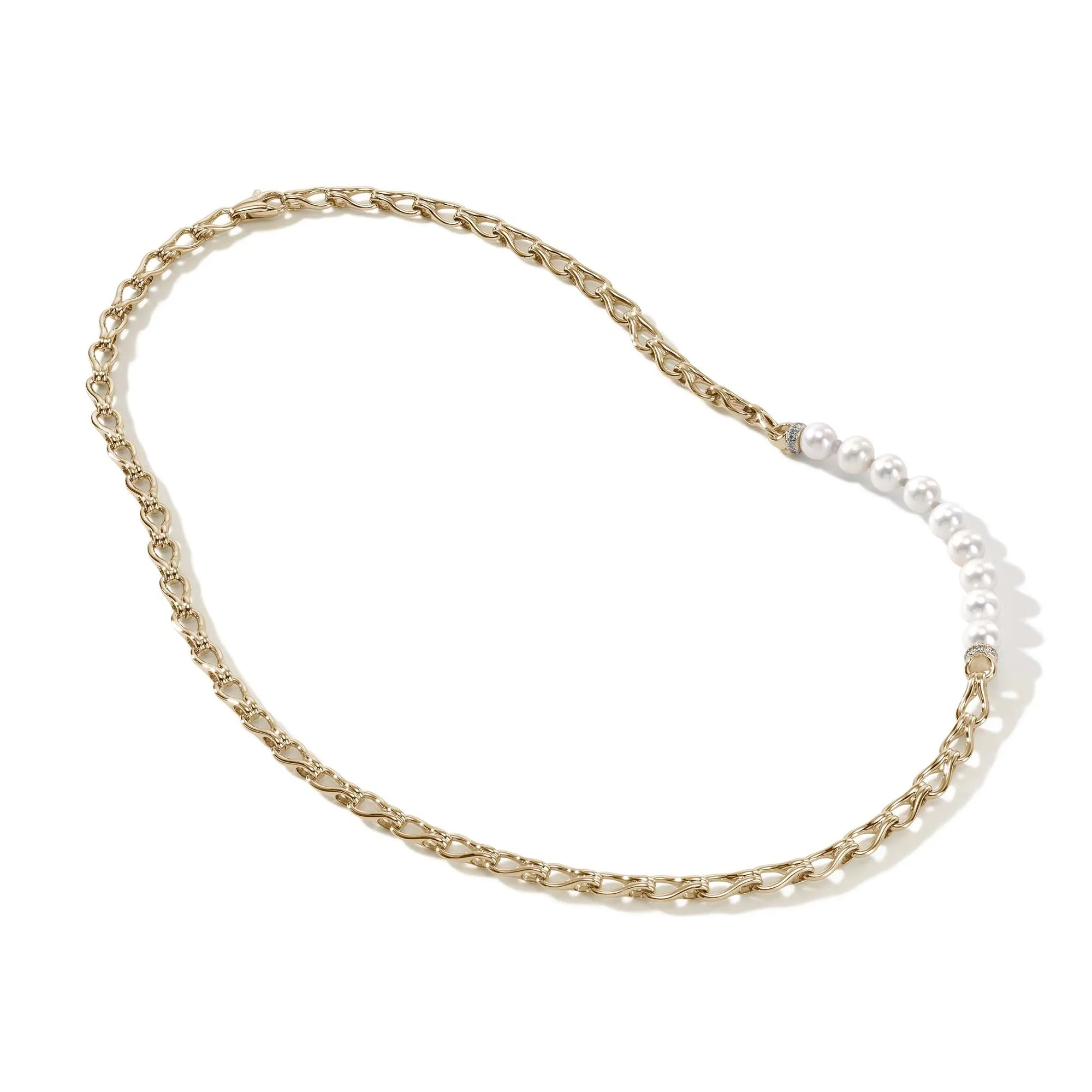 Surf Necklace, Gold, Diamonds, Pearl, 5.5MM|NGGX9010962DI sold by John Hardy product image thumbnail 3