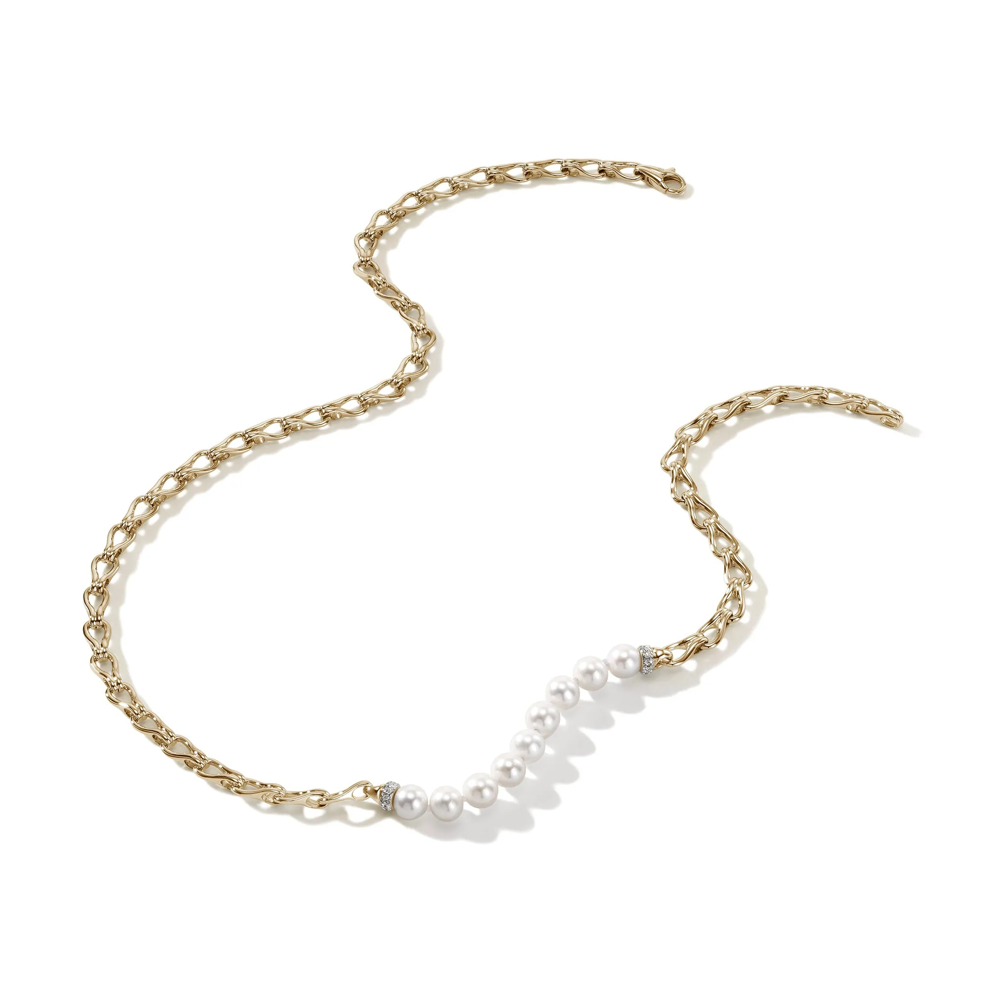 Surf Necklace, Gold, Diamonds, Pearl, 5.5MM|NGGX9010962DI sold by John Hardy product image thumbnail 4