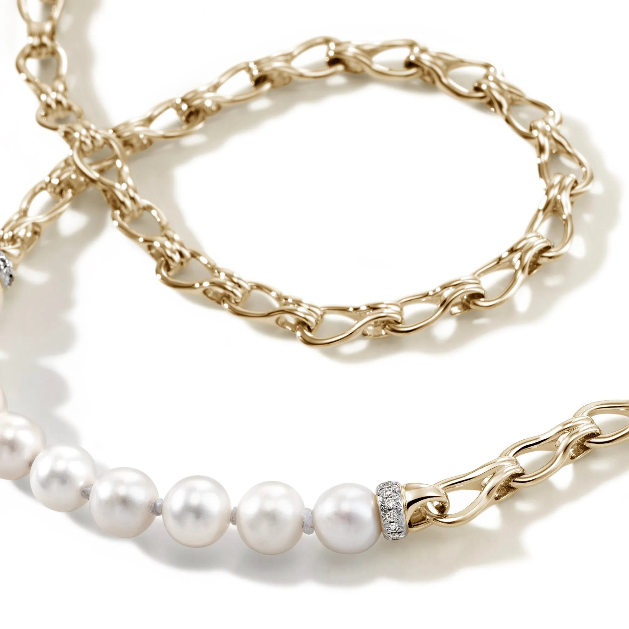 Surf Necklace, Gold, Diamonds, Pearl, 5.5MM|NGGX9010962DI sold by John Hardy product image thumbnail 2