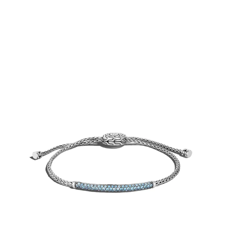 Classic Chain Pull Through Pavé Station Bracelet|BBS901194SBT sold by John Hardy