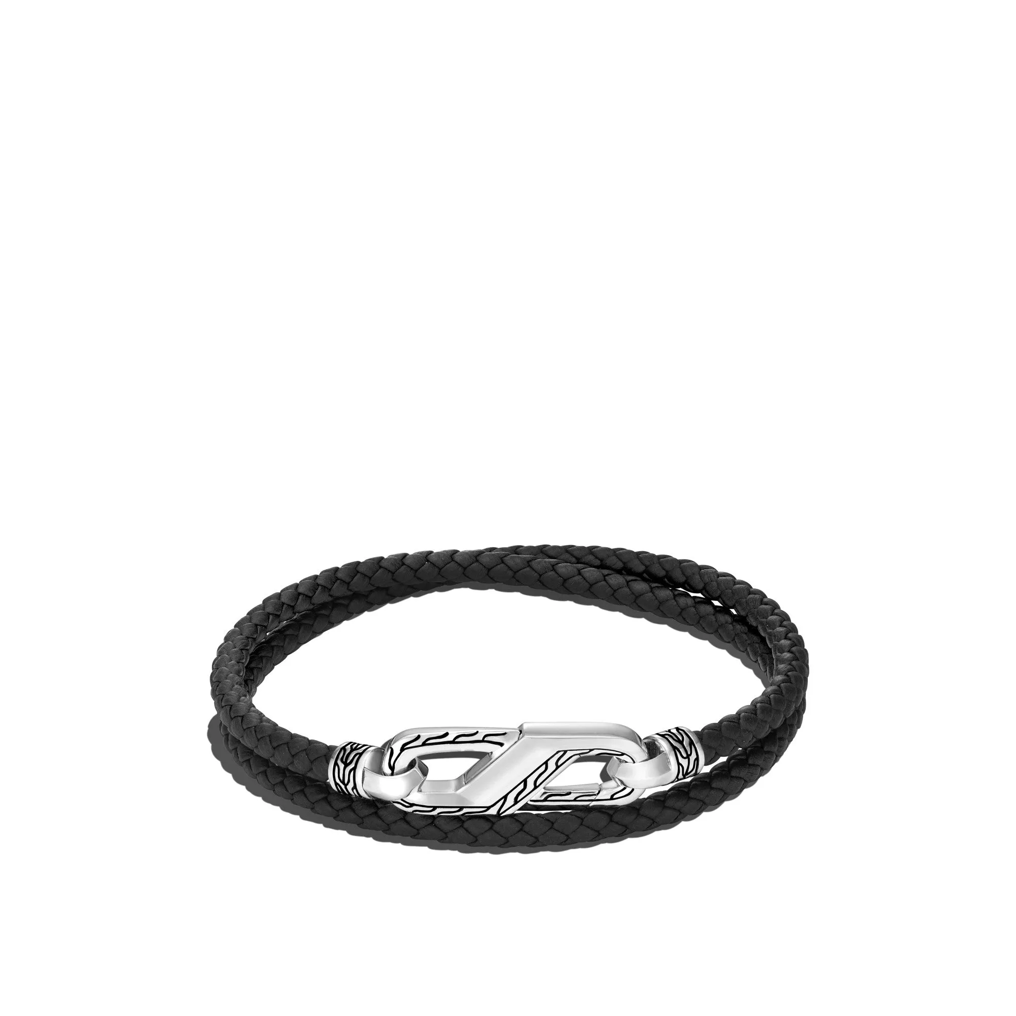 Leather Carabiner Wrap Bracelet|BM900195BL sold by John Hardy