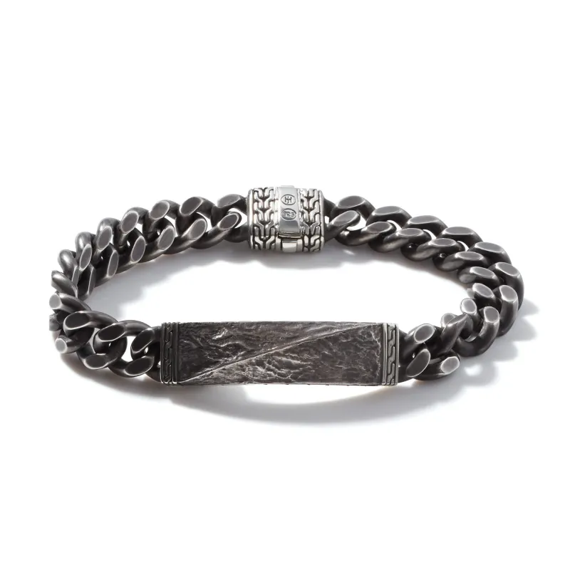 Reticulated Curb Chain Bracelet, Dark Silver|BM900578 sold by John Hardy