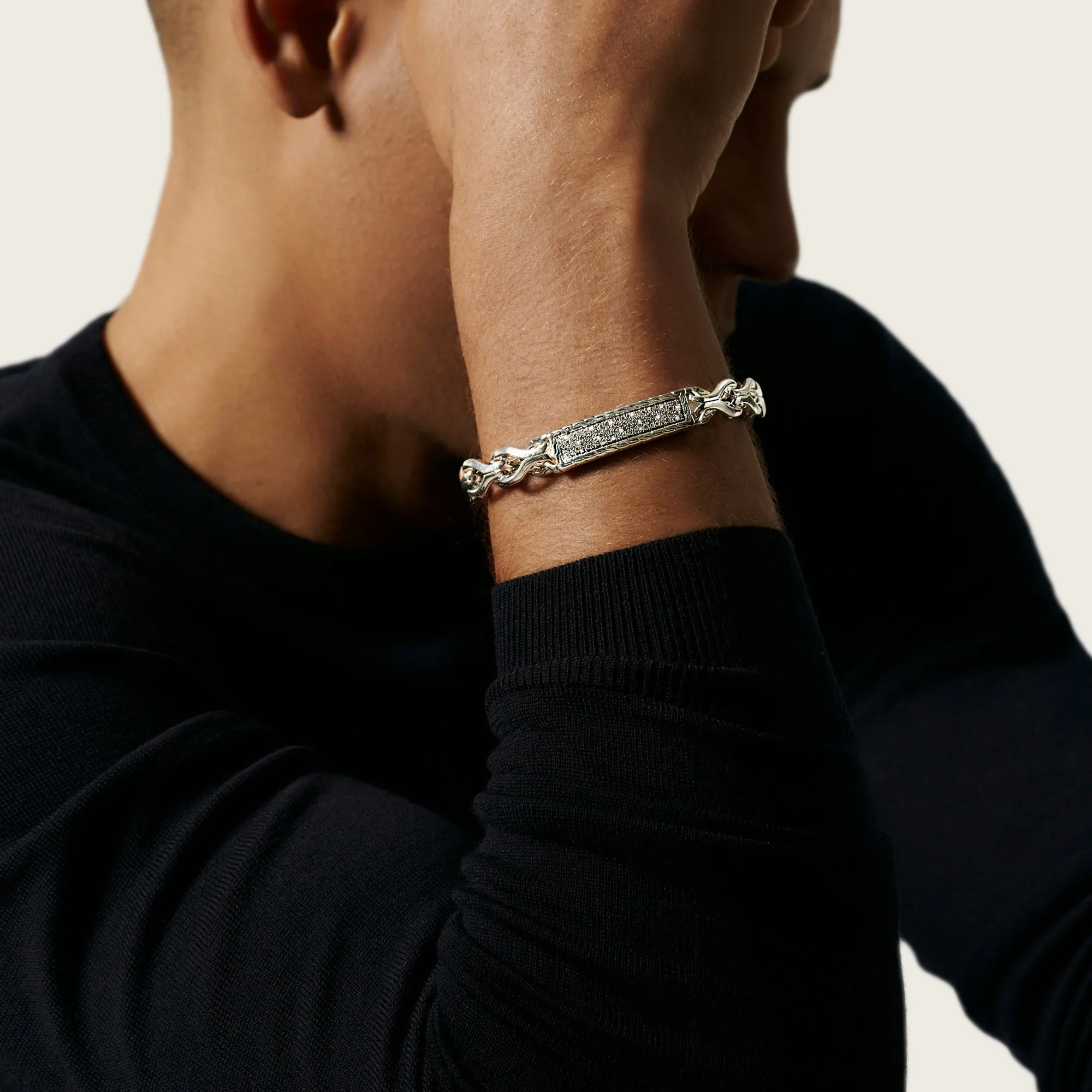 Asli Chain Pavé Station Bracelet|BMP904502DI sold by John Hardy product image thumbnail 3