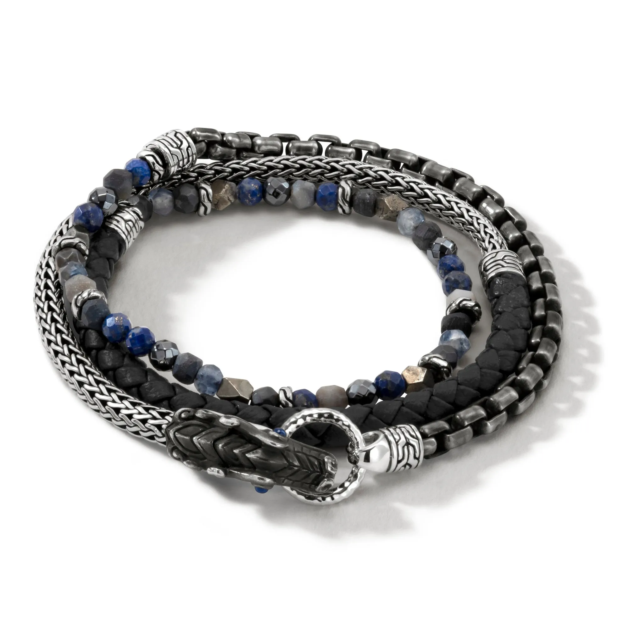 Legends Naga Vegan Leather Wrap Bracelet|BMS60293VVBLLPZ sold by John Hardy