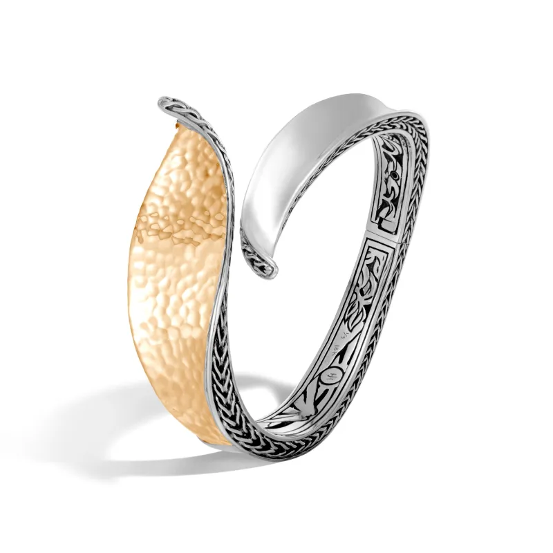 Wave Hammered Hinged Bangle|BZ90015 sold by John Hardy
