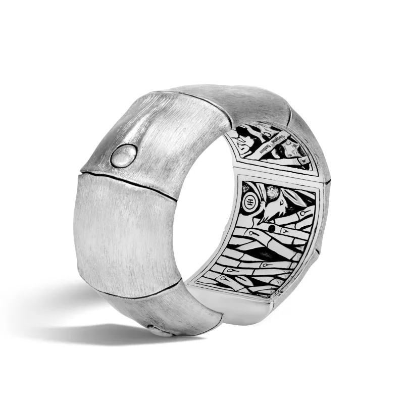 Bamboo 30MM Kick Cuff in Brushed Silver|CB5859BH sold by John Hardy