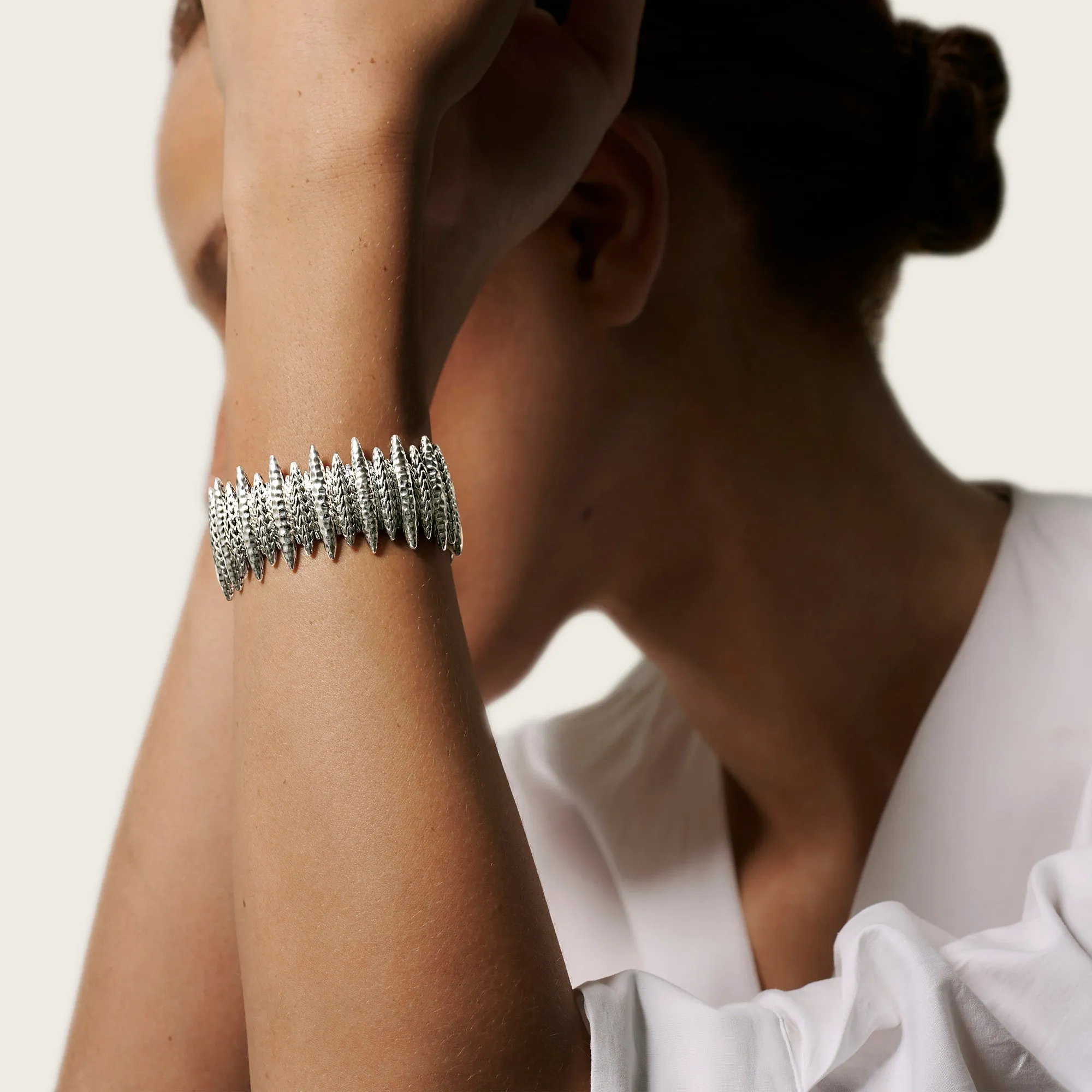 Classic Chain Spear Hammered Flex Cuff|CB90533 sold by John Hardy product image thumbnail 3