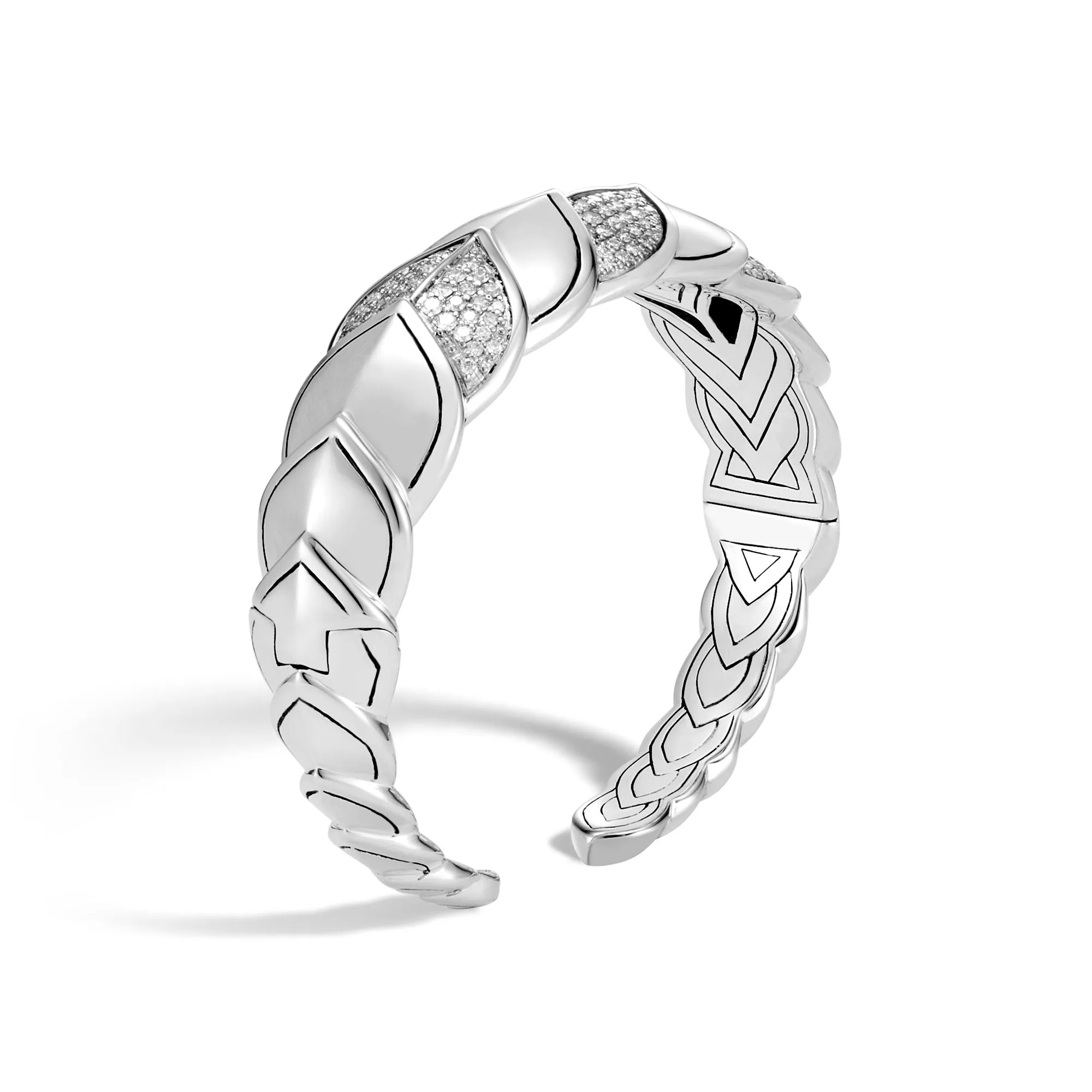 Naga Flex Cuff with Diamonds|CBP66432DI sold by John Hardy