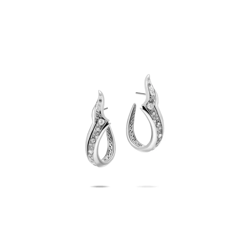 J Hoop Earrings with Diamonds|EBP440062MDI sold by John Hardy