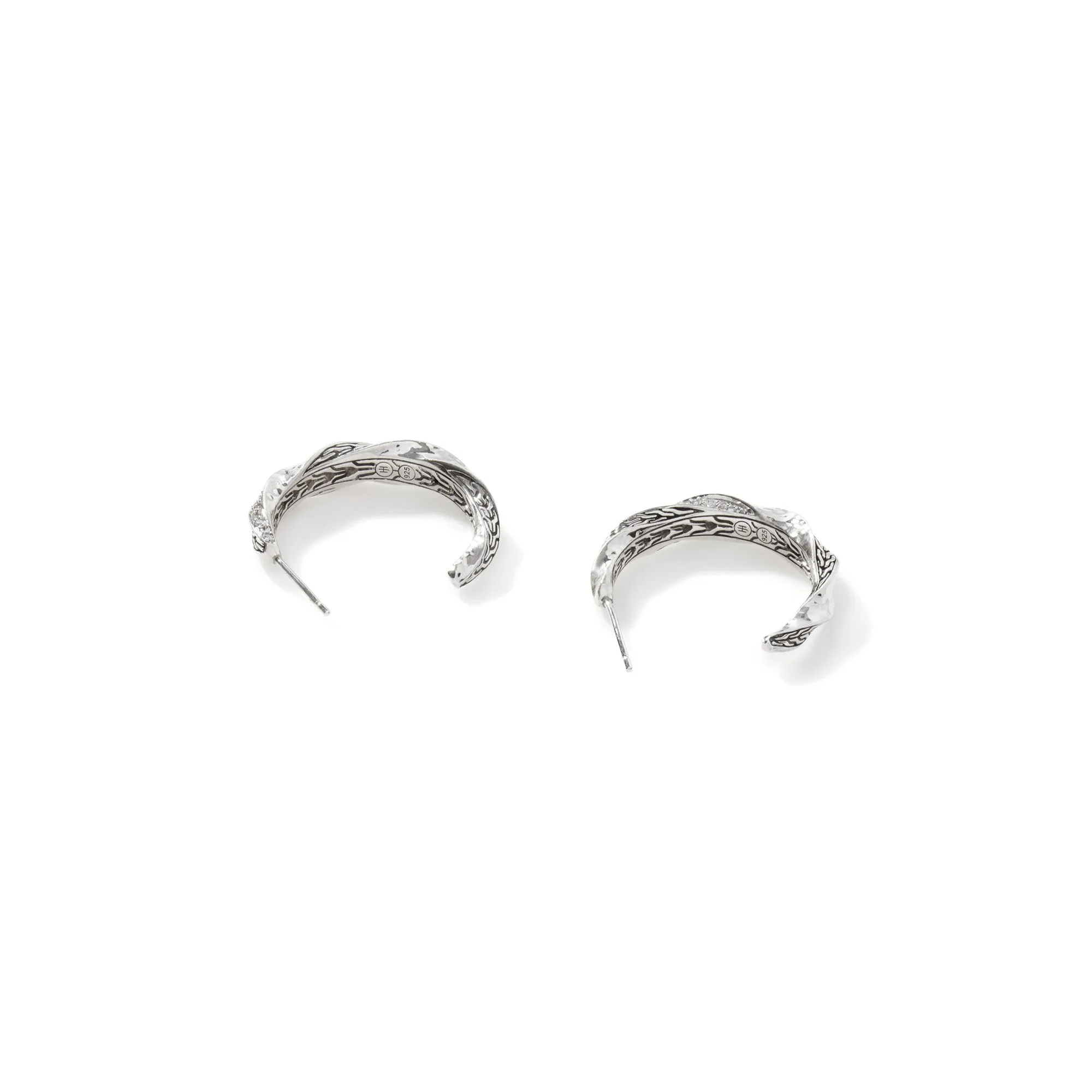 Twisted Pavé Hoop Earrings|EBP9003352DI sold by John Hardy product image thumbnail 5