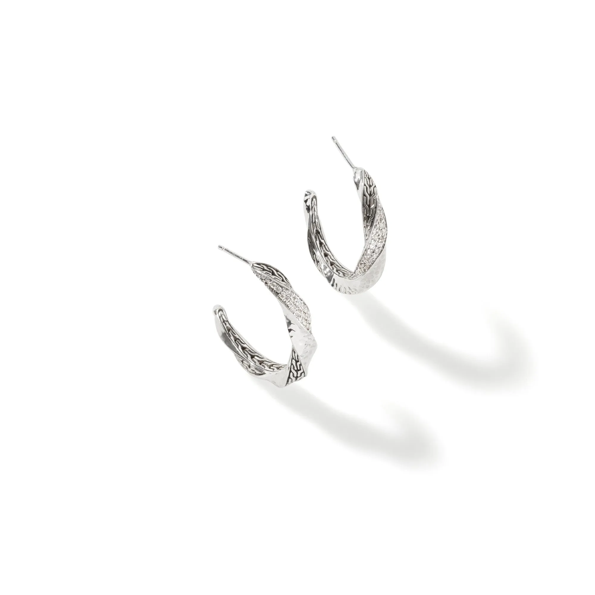 Twisted Pavé Hoop Earrings|EBP9003352DI sold by John Hardy product image thumbnail 4